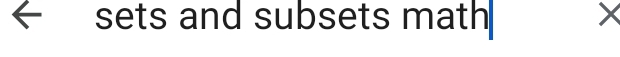 sets and subsets math