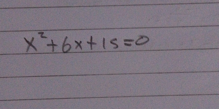 x^2+6x+15=0