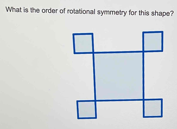 What is the order of rotational symmetry for this shape?