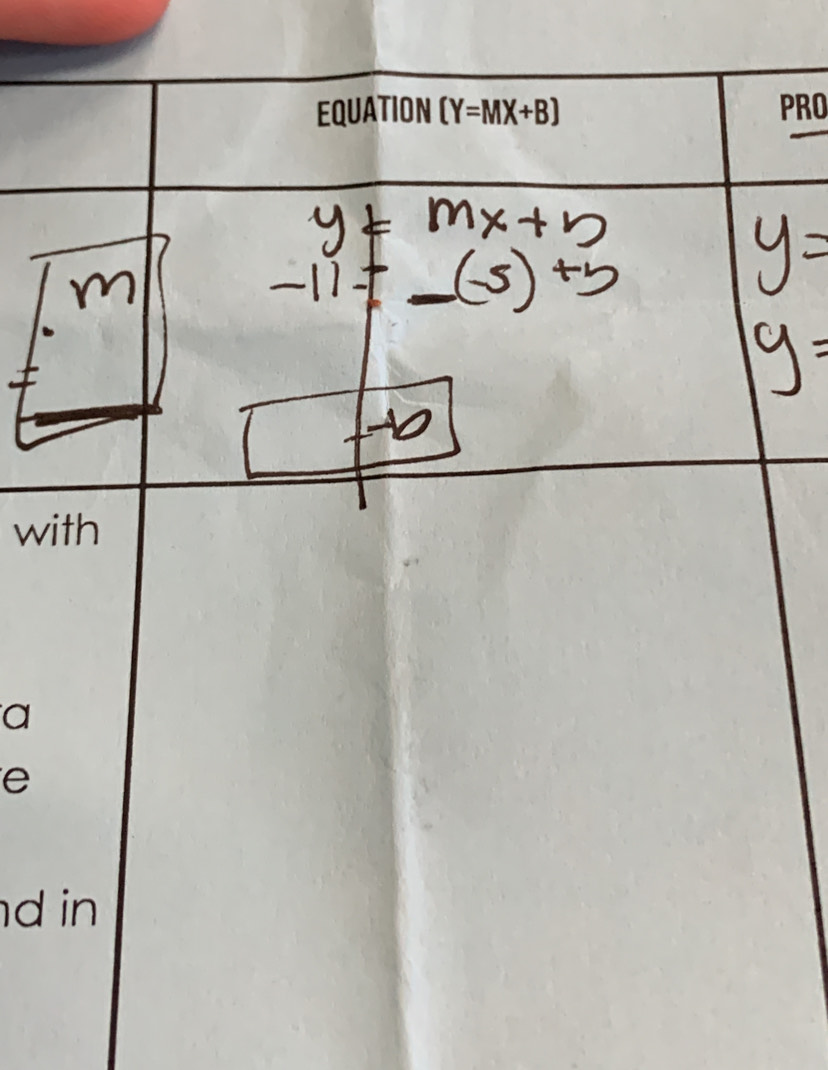 EQUATION (Y=MX+B) PRO 
with 
a 
e 
d in