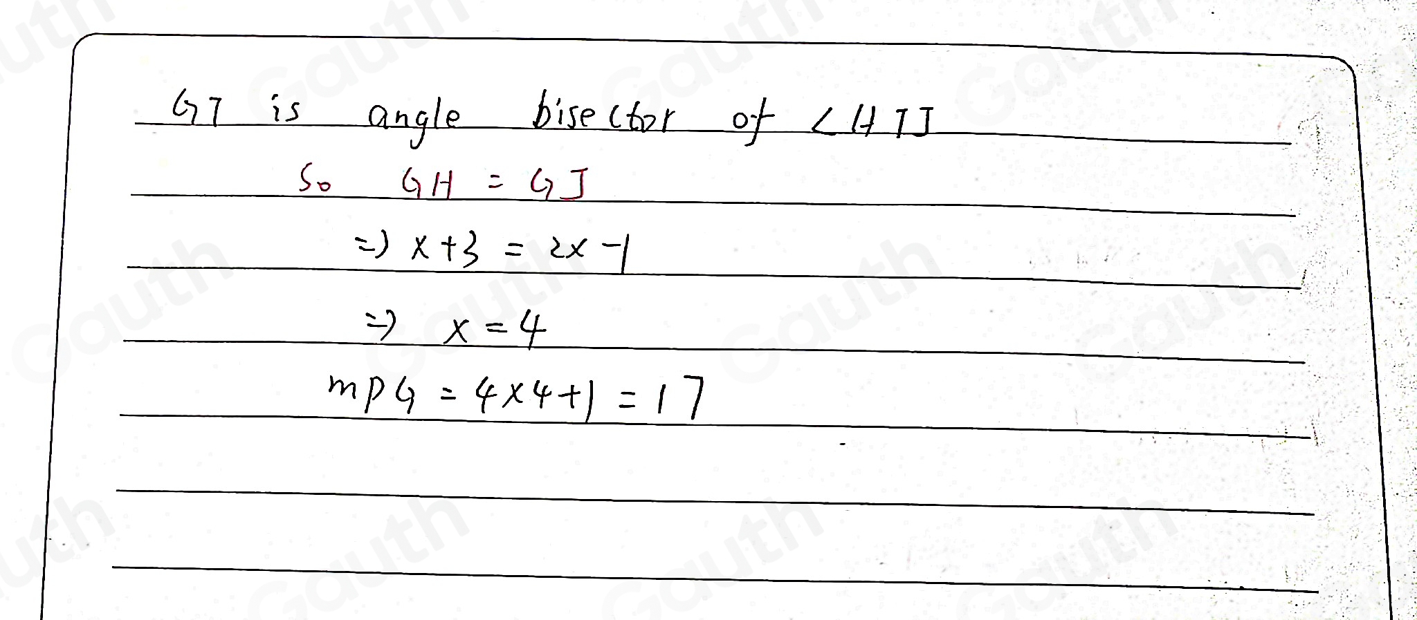 Solved: Triangle PMT is shown below. What is the measure of segment PG ...