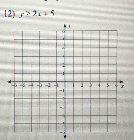 y≥ 2x+5