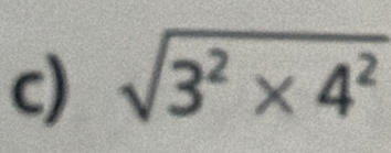 sqrt(3^2* 4^2)