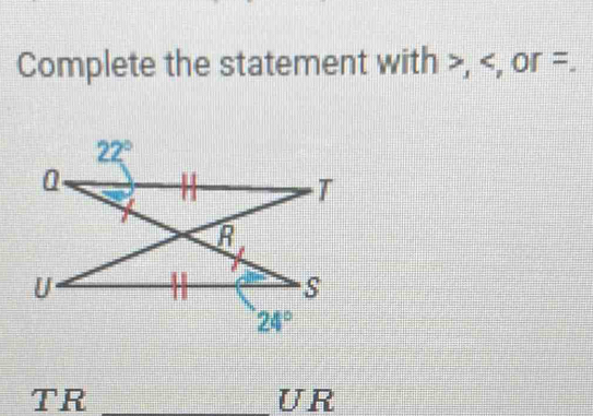 Complete the statement with >,