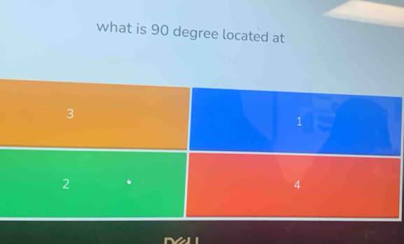 what is 90 degree located at
3
1
2
4