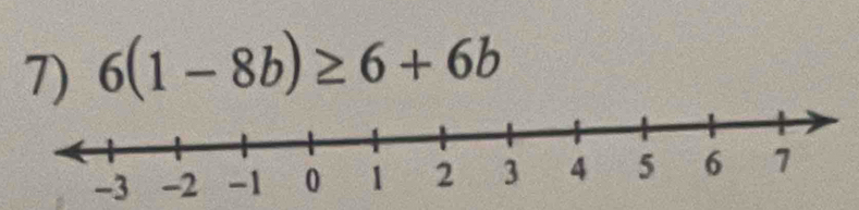 6(1-8b)≥ 6+6b