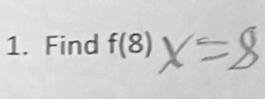 Find f(8)