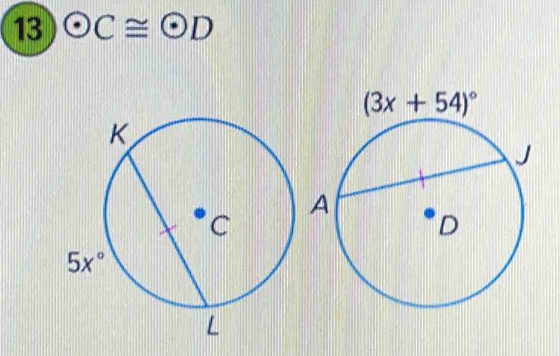 13 odot C≌ odot D