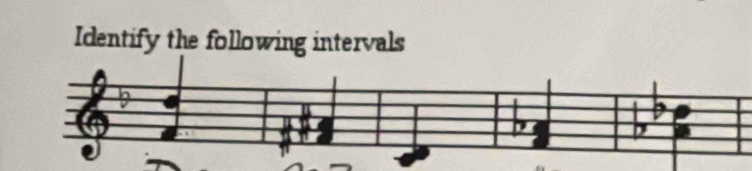 Identify the following intervals