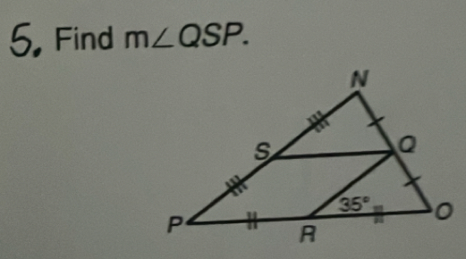 Find m∠ QSP.