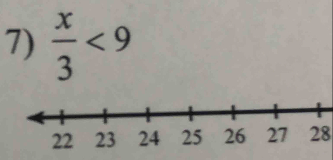 x/3 <9</tex>
28