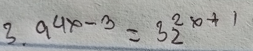 9^(4x-3)=32^(2x+1)