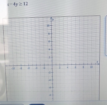 x-4y≥ 12