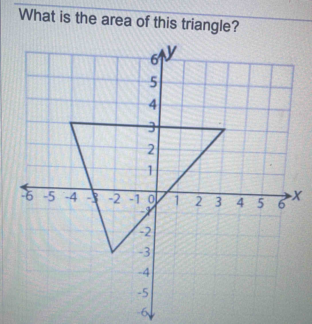 What is the area of this triangle?
X
6