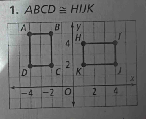 ABCD≌ HIJK