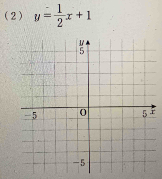 (2 ) y= 1/2 x+1