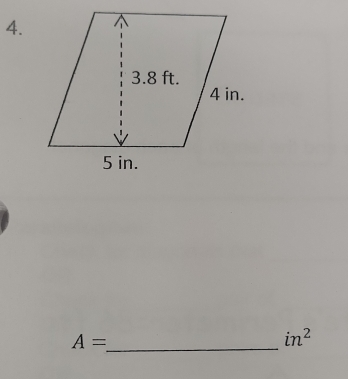 A= _
in^2