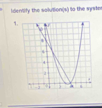 ldentify the solution(s) to the syster 
1.