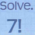 Solve.
7!