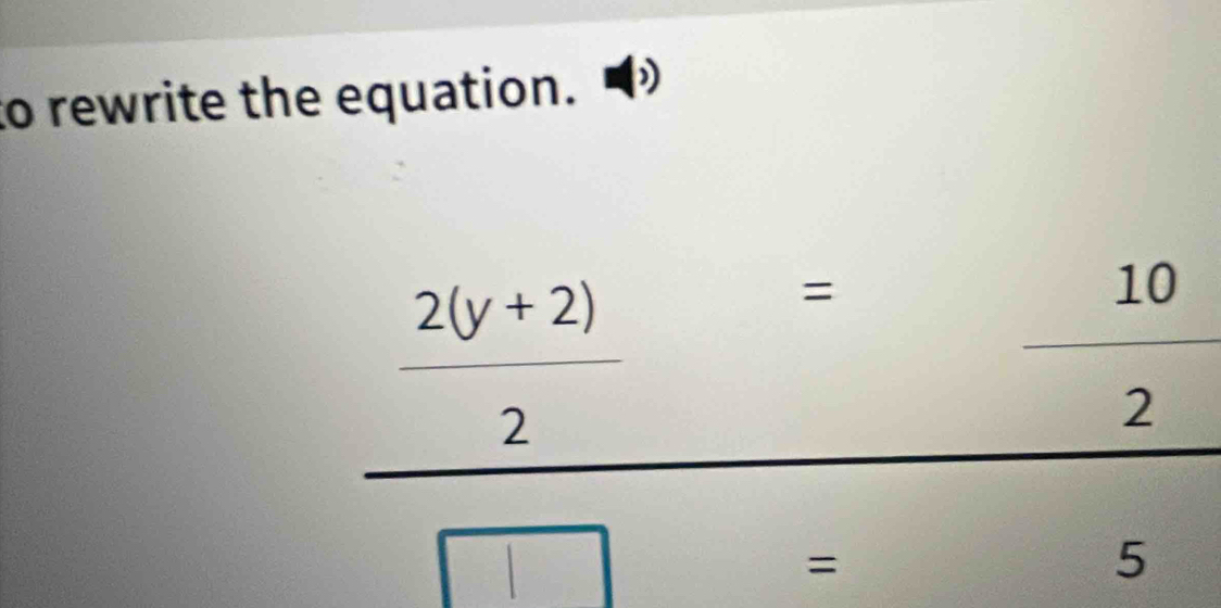 to rewrite the equation.