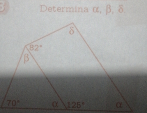 Determina α, β, δ.