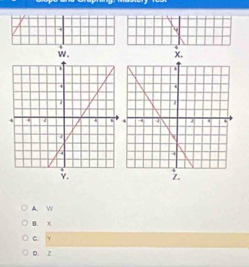 4
6
6
w.
X.
Z.
A. 
B、 X
C. Y
D. Z