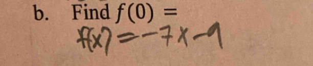 Find f(0)=