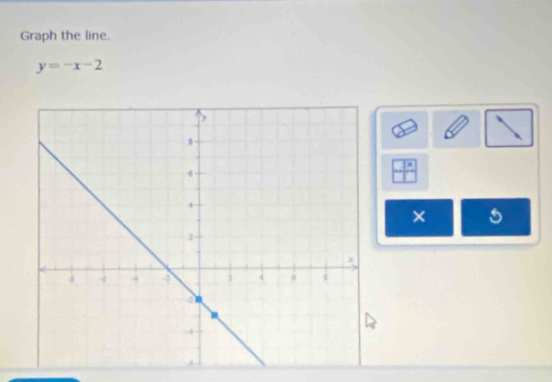 Graph the line.
y=-x-2
×