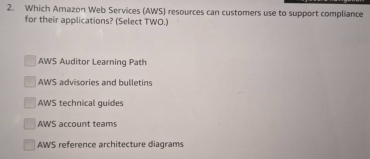 Solved: Which Amazon Web Services (AWS) resources can customers use to ...