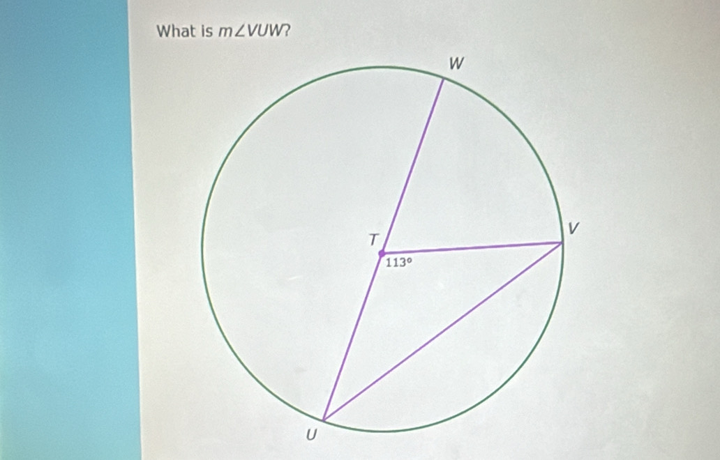 What is m∠ VUW 2