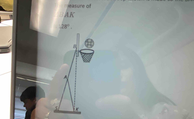 measure of 
BAK
128°.