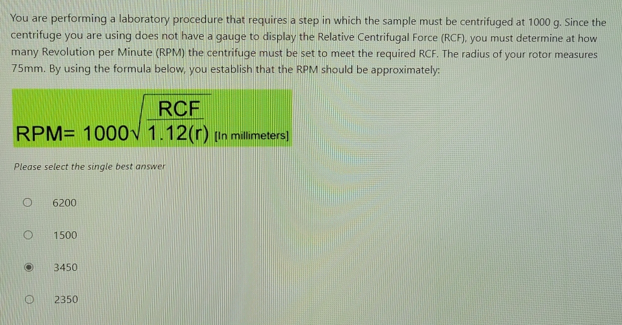 You are performing a laboratory procedure that requires a step in which ...