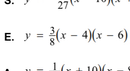 y= 3/8 (x-4)(x-6)
□  10.101