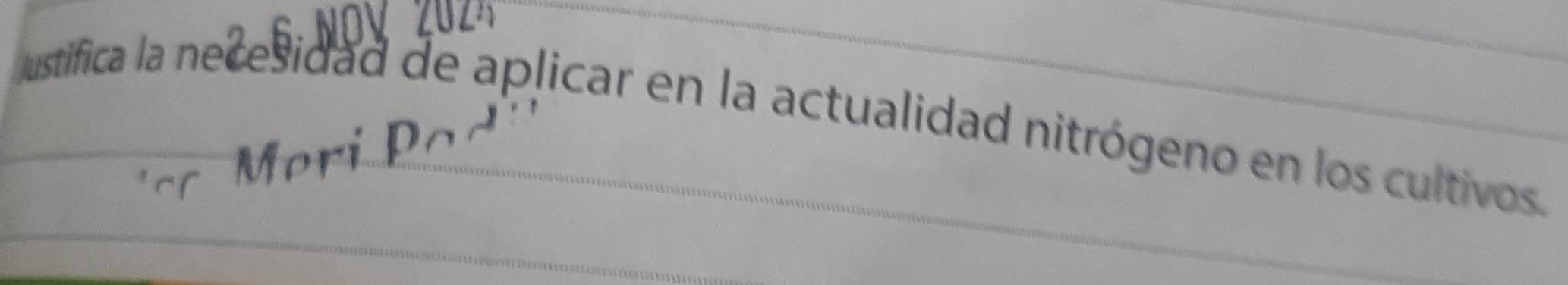 justifica la necesidad de aplicar en la actualidad nitrógeno en los cultivos.