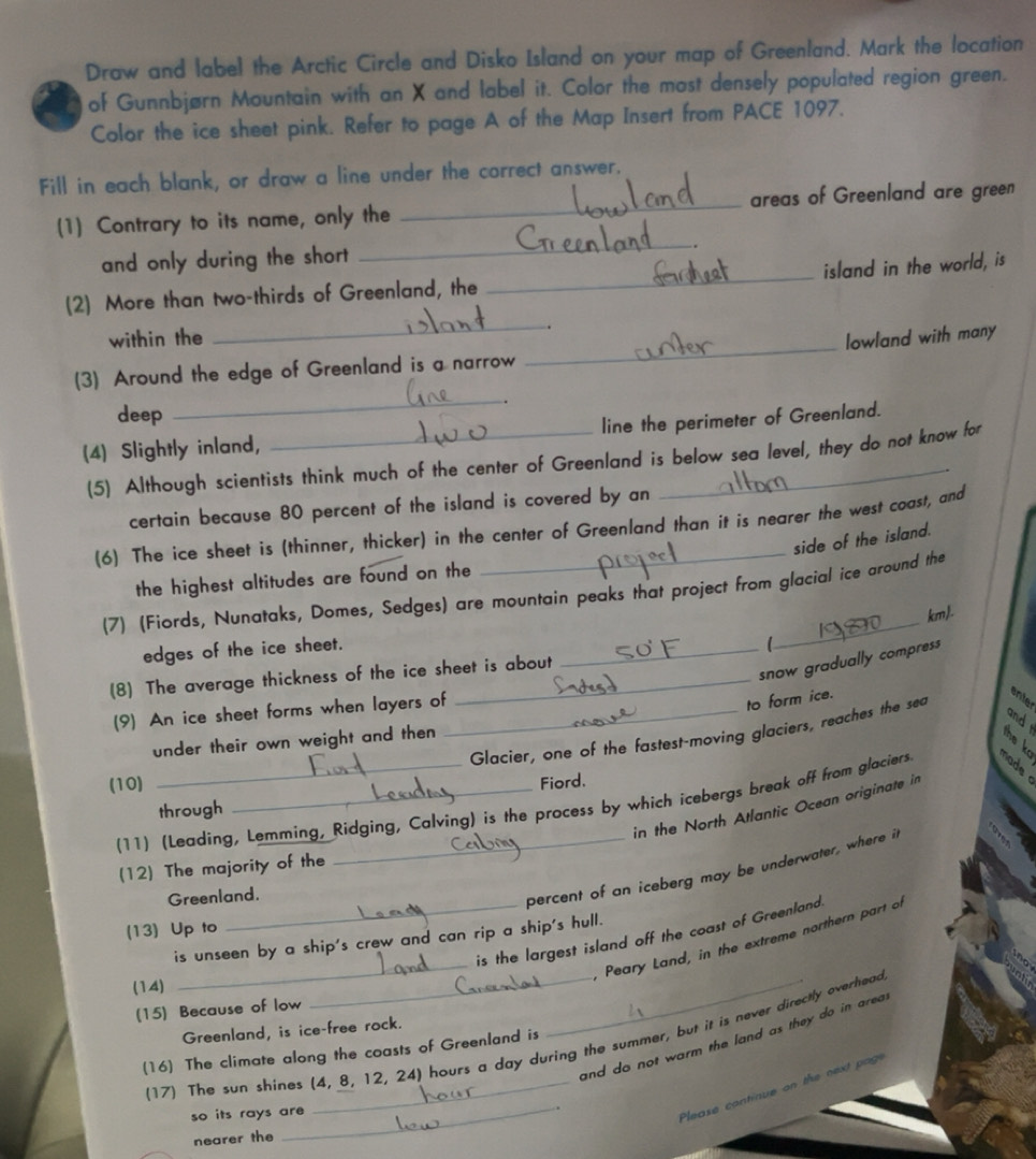 Giải quyết:Draw and label the Arctic Circle and Disko Island on your ...