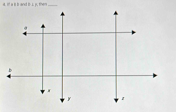 If aparallel b and b⊥ y , then_