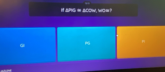 If △ PIG WO≌ ?
PI
GI
PG