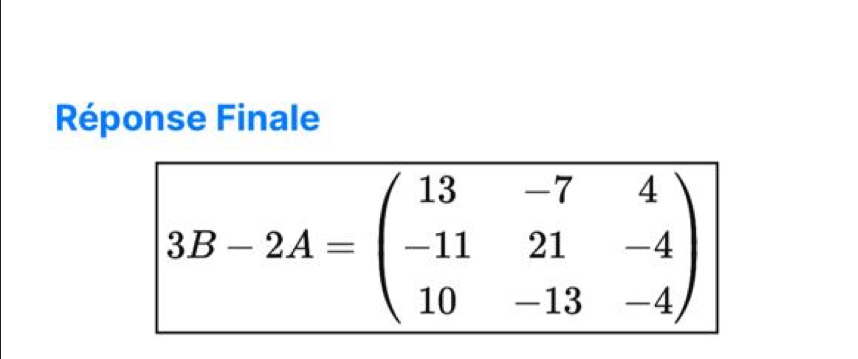 Réponse Finale