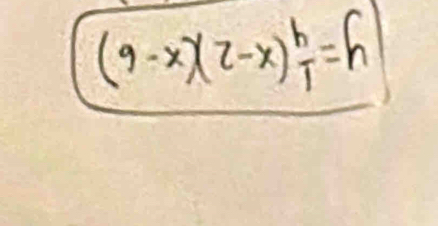 (9-x)(2-x) h/4 =h