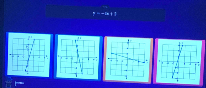 y=-4x+2

Brenton 
R