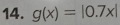 g(x)=|0.7x|