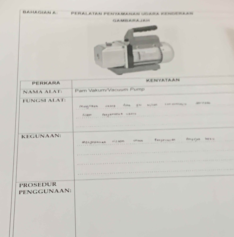 BAHAGIAN A: Peralatan Penyamanan Udara Kenderaan 
③AMBARA3A5 
_