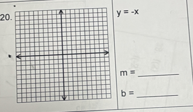 20
y=-x
_ m=
b= _