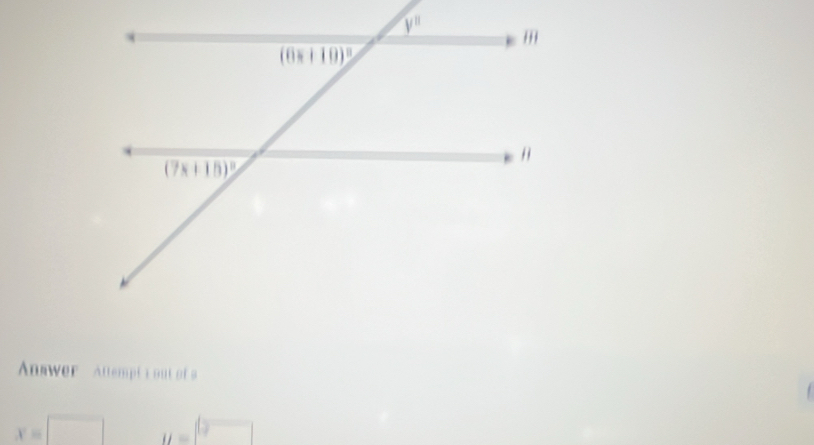 Answer  Attempt t out of a
x=□ y=□