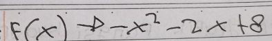 F(x)to -x^2-2x+8