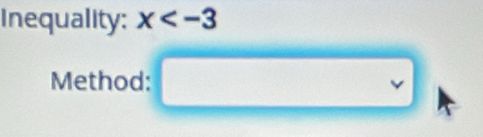 Inequality: x
Method: □