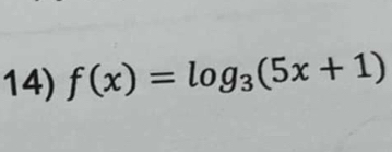 f(x)=log _3(5x+1)