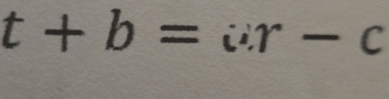 t+b=ur-c