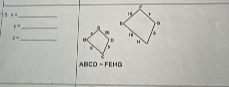 x= _ 
_ y=
_ 2°
ABCD=FEHG