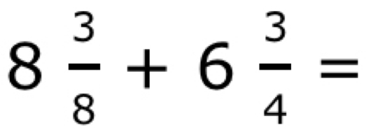 8 3/8 +6 3/4 =